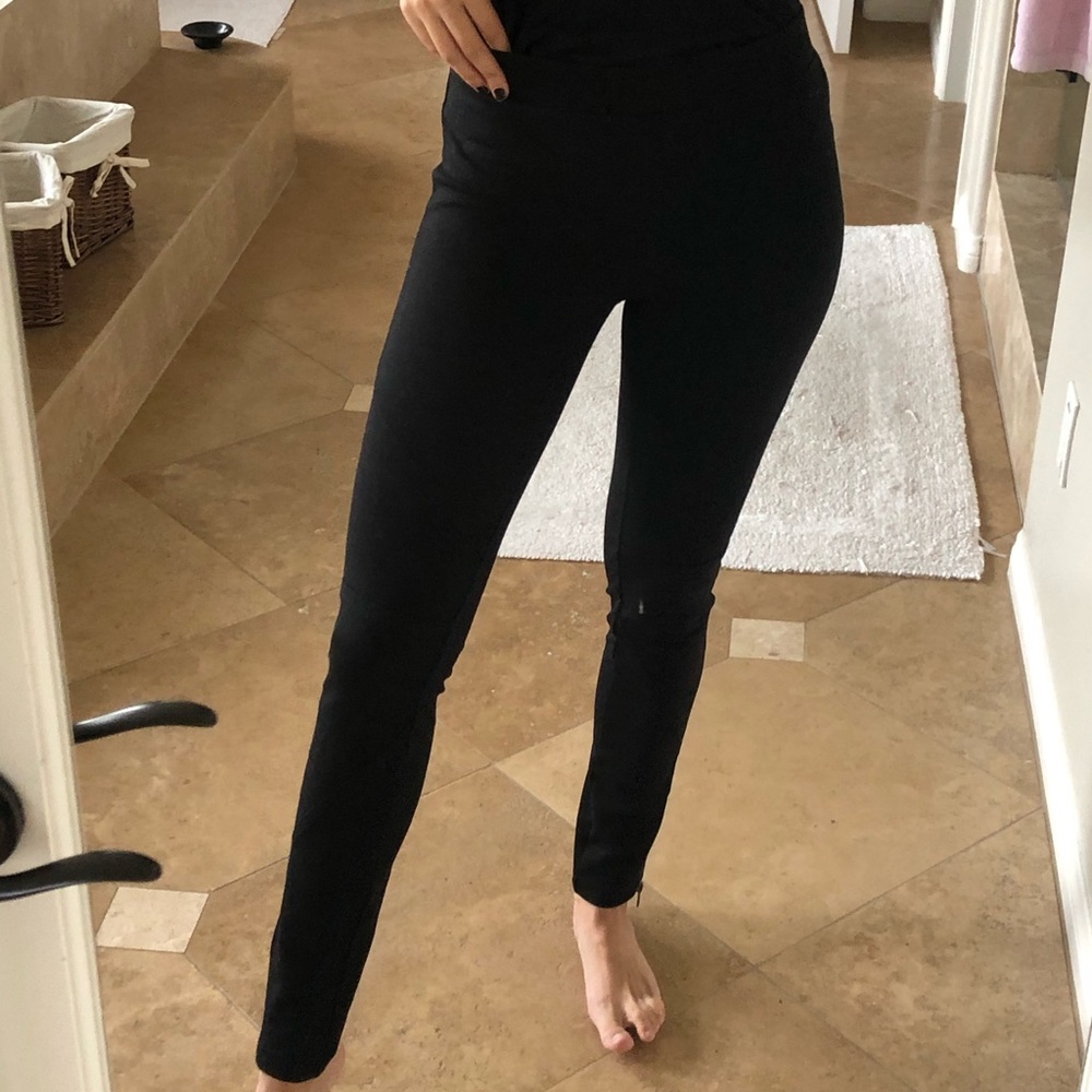 Mango Casual Moto Black Leggings
